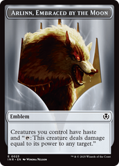 Wolf (0018) // Emblem - Arlinn, Embraces by the Moon Double-Sided Token [Innistrad Remastered Tokens] | Galaxy Games LLC