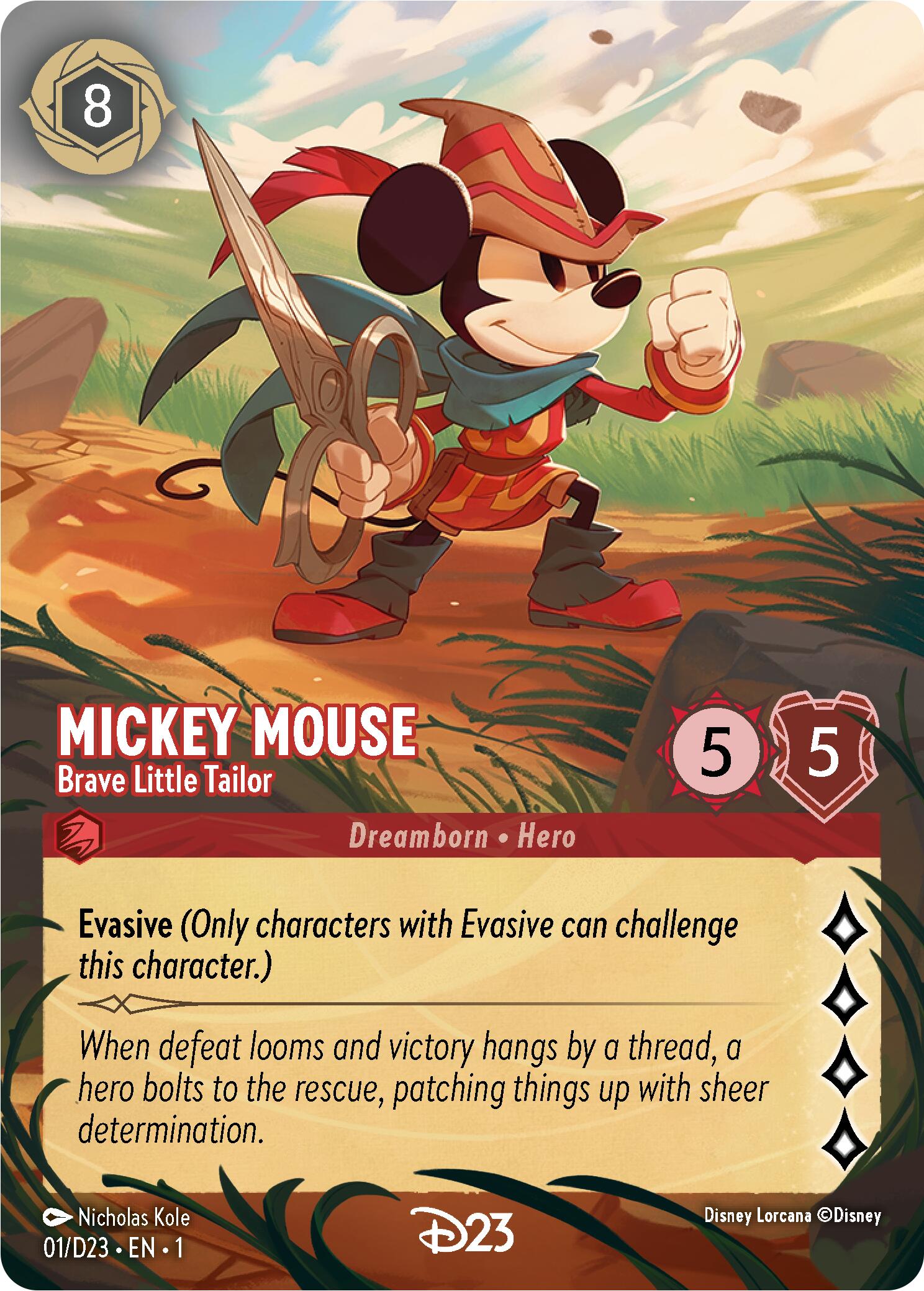 Mickey Mouse - Brave Little Tailor (Extended Art) (1) [D23 Promos] | Galaxy Games LLC