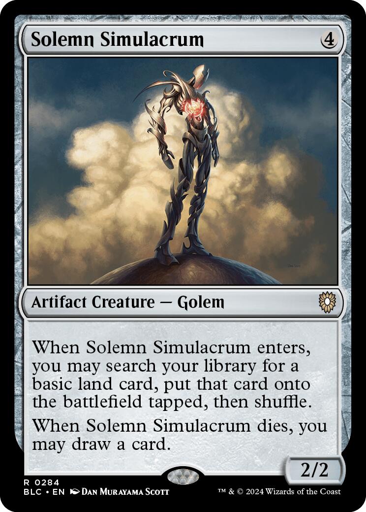 Solemn Simulacrum [Bloomburrow Commander] | Galaxy Games LLC