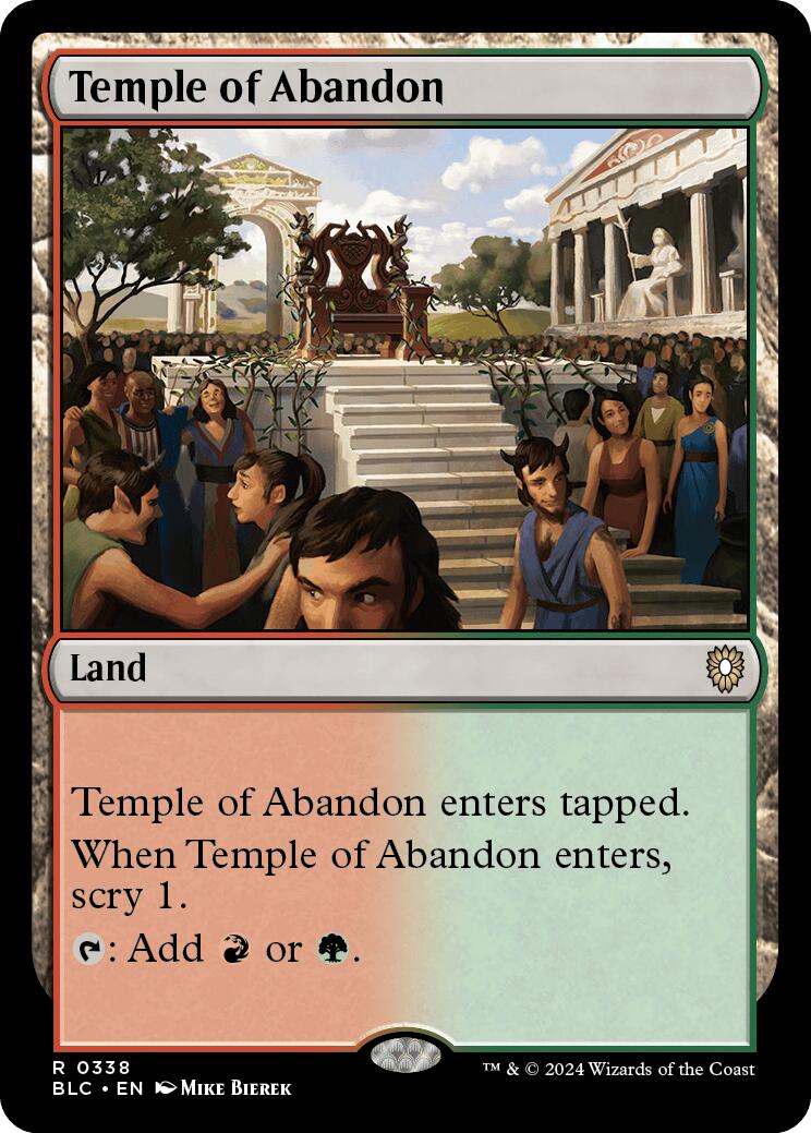 Temple of Abandon [Bloomburrow Commander] | Galaxy Games LLC