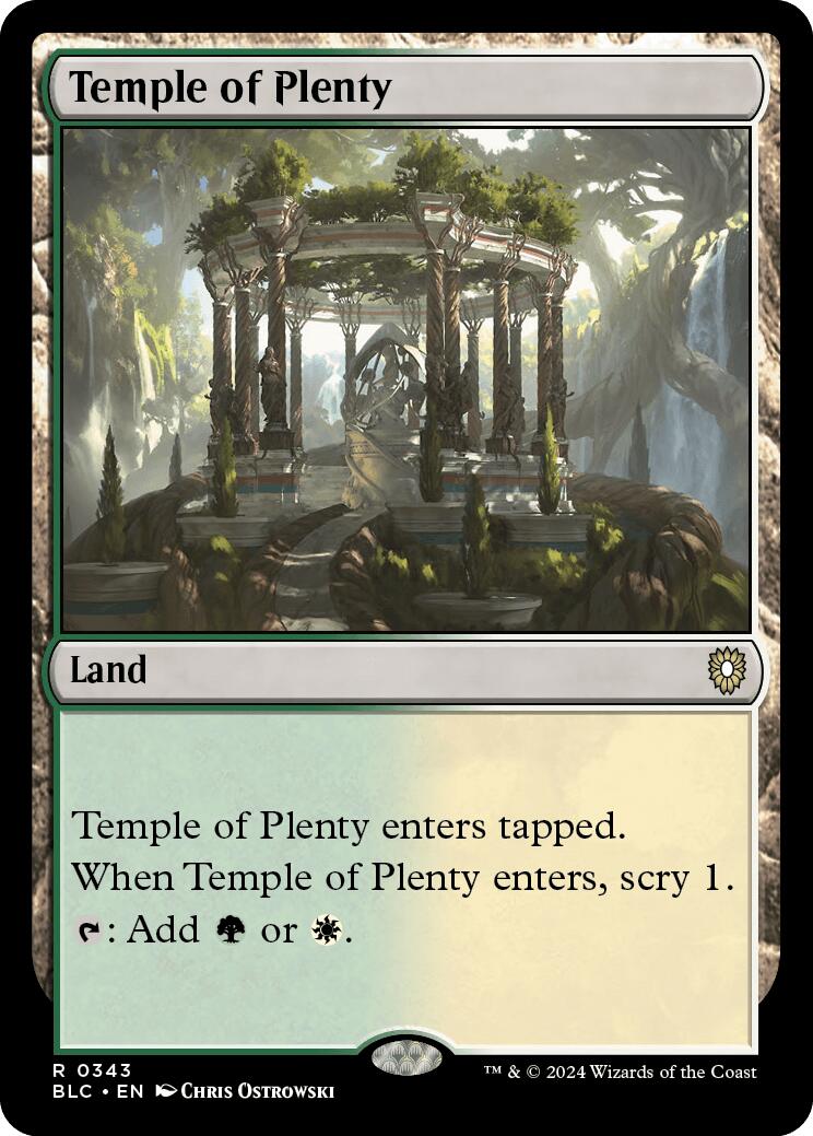 Temple of Plenty [Bloomburrow Commander] | Galaxy Games LLC