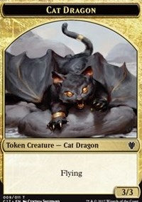 Cat Dragon // Dragon (006) Double-Sided Token [Commander 2017 Tokens] | Galaxy Games LLC