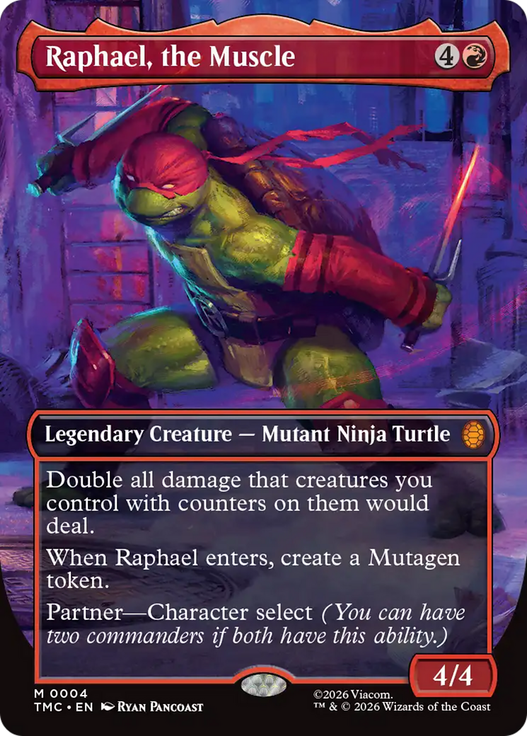 Raphael, the Muscle (Borderless) [Teenage Mutant Ninja Turtles Commander] | Galaxy Games LLC
