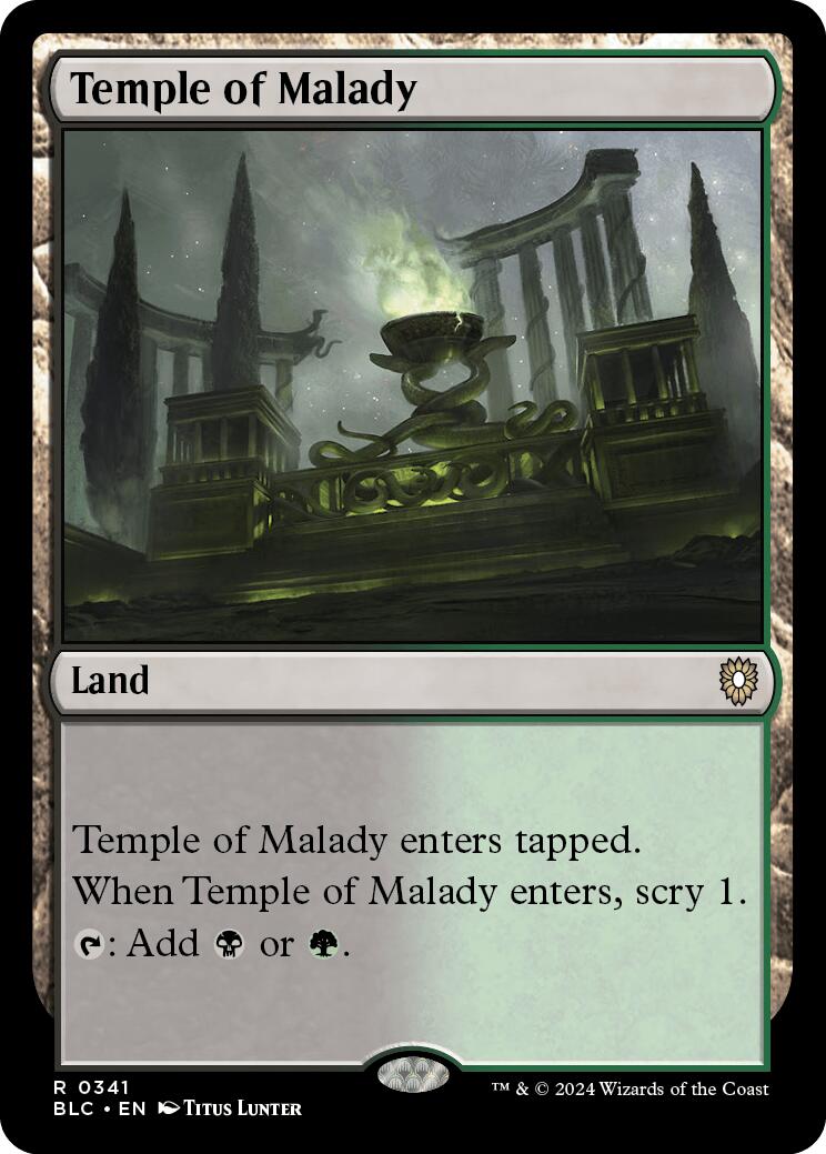 Temple of Malady [Bloomburrow Commander] | Galaxy Games LLC
