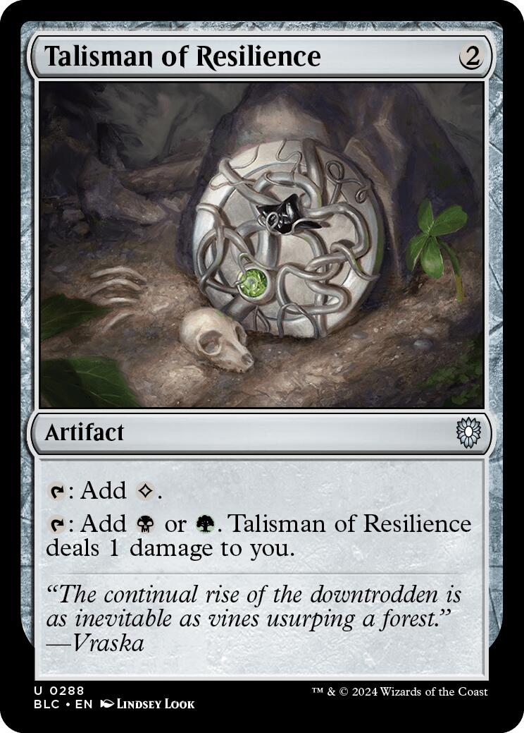 Talisman of Resilience [Bloomburrow Commander] | Galaxy Games LLC