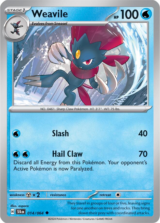 Weavile (014/064) [Scarlet & Violet: Shrouded Fable] | Galaxy Games LLC