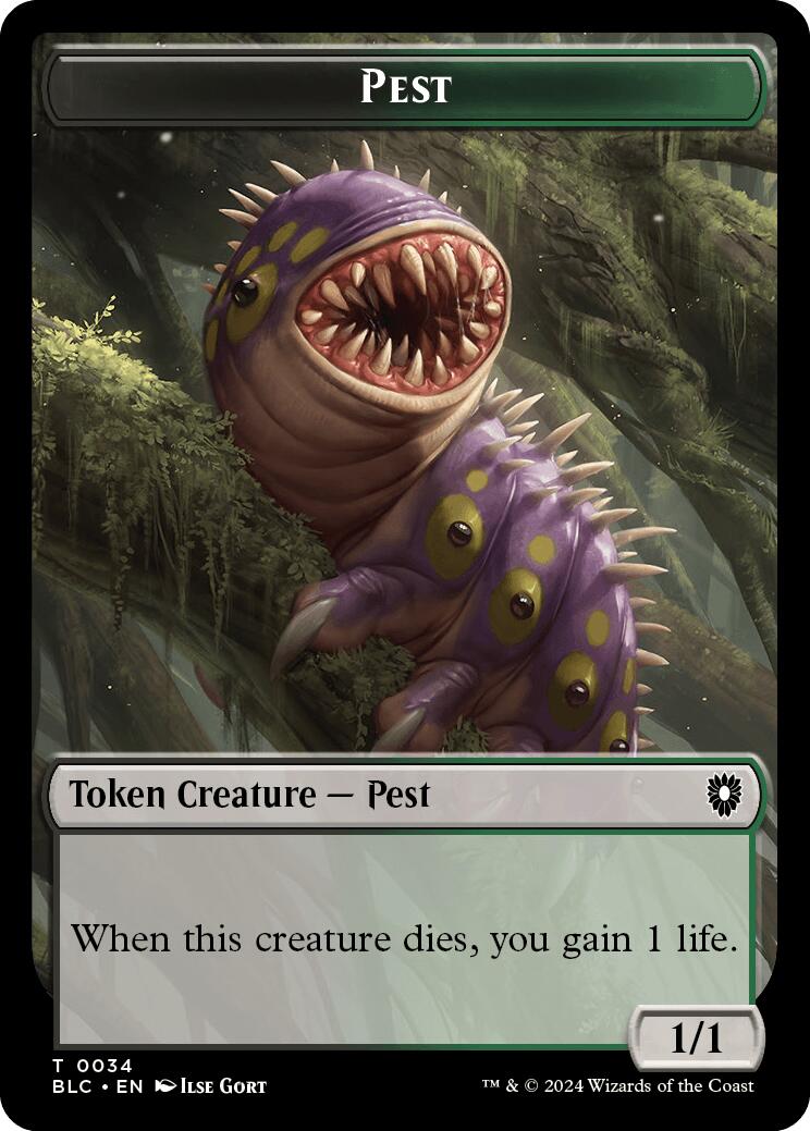 Pest // Shapeshifter Double-Sided Token [Bloomburrow Commander Tokens] | Galaxy Games LLC
