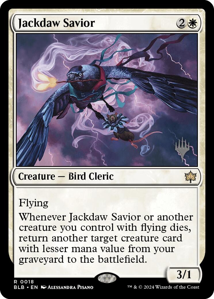 Jackdaw Savior (Promo Pack) [Bloomburrow Promos] | Galaxy Games LLC