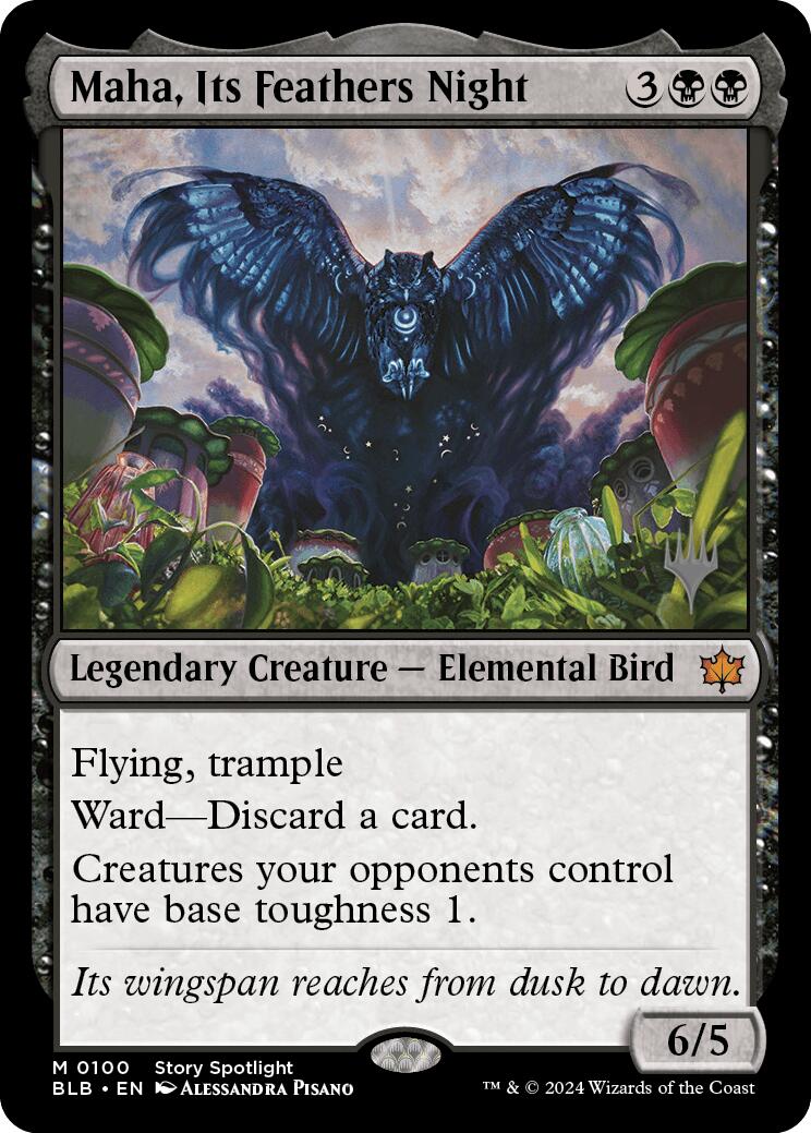 Maha, Its Feathers Night (Promo Pack) [Bloomburrow Promos] | Galaxy Games LLC
