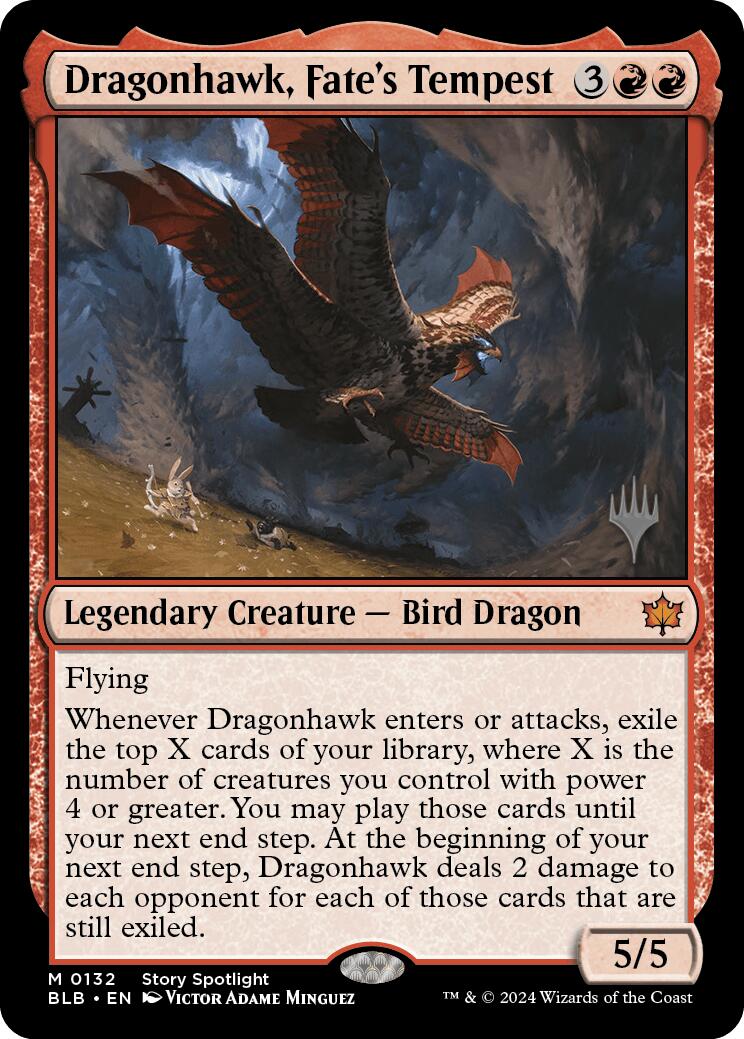 Dragonhawk, Fate's Tempest (Promo Pack) [Bloomburrow Promos] | Galaxy Games LLC