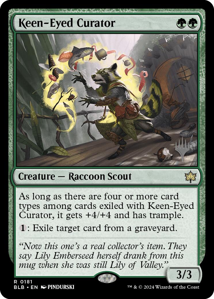 Keen-Eyed Curator (Promo Pack) [Bloomburrow Promos] | Galaxy Games LLC