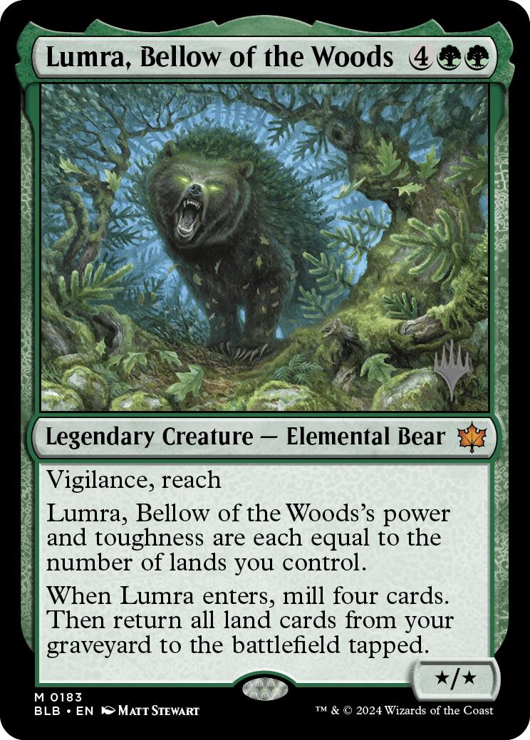 Lumra, Bellow of the Woods (Promo Pack) [Bloomburrow Promos] | Galaxy Games LLC
