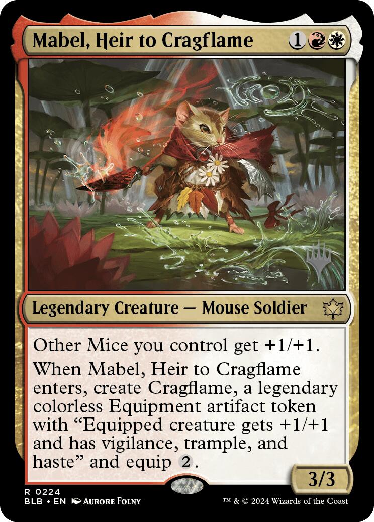 Mabel, Heir to Cragflame (Promo Pack) [Bloomburrow Promos] | Galaxy Games LLC