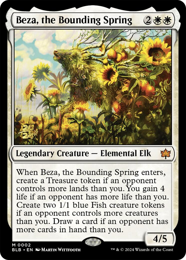 Beza, the Bounding Spring [Bloomburrow Prerelease Promos] | Galaxy Games LLC