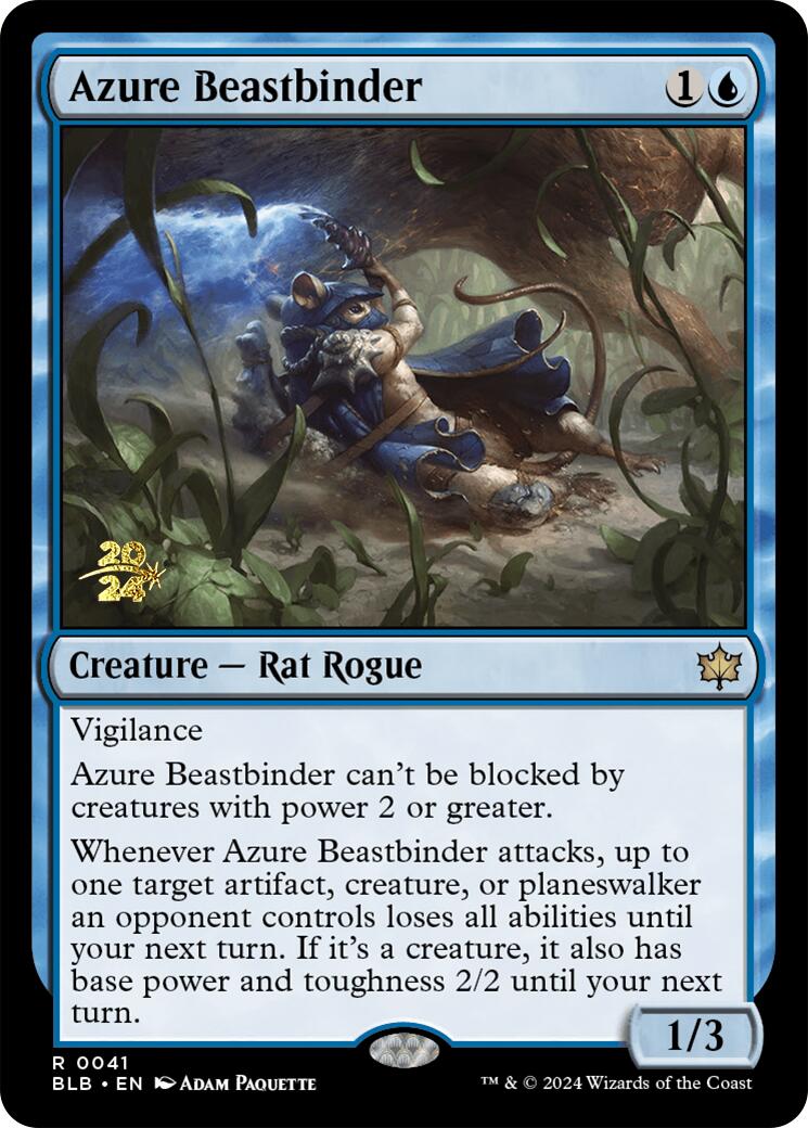 Azure Beastbinder [Bloomburrow Prerelease Promos] | Galaxy Games LLC