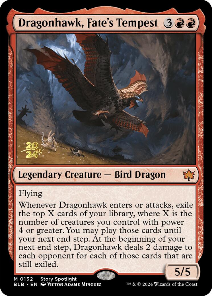 Dragonhawk, Fate's Tempest [Bloomburrow Prerelease Promos] | Galaxy Games LLC