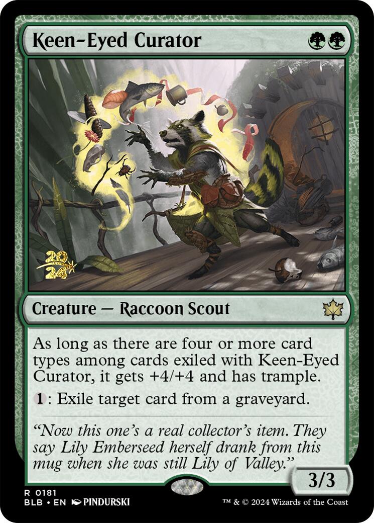 Keen-Eyed Curator [Bloomburrow Prerelease Promos] | Galaxy Games LLC