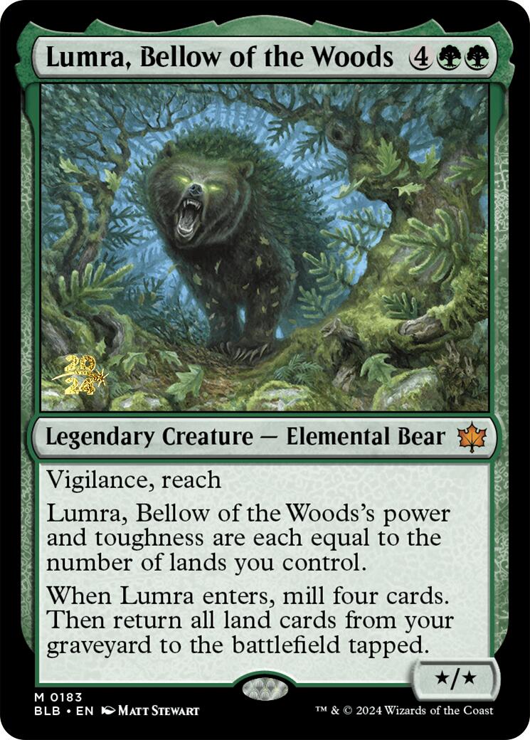 Lumra, Bellow of the Woods [Bloomburrow Prerelease Promos] | Galaxy Games LLC