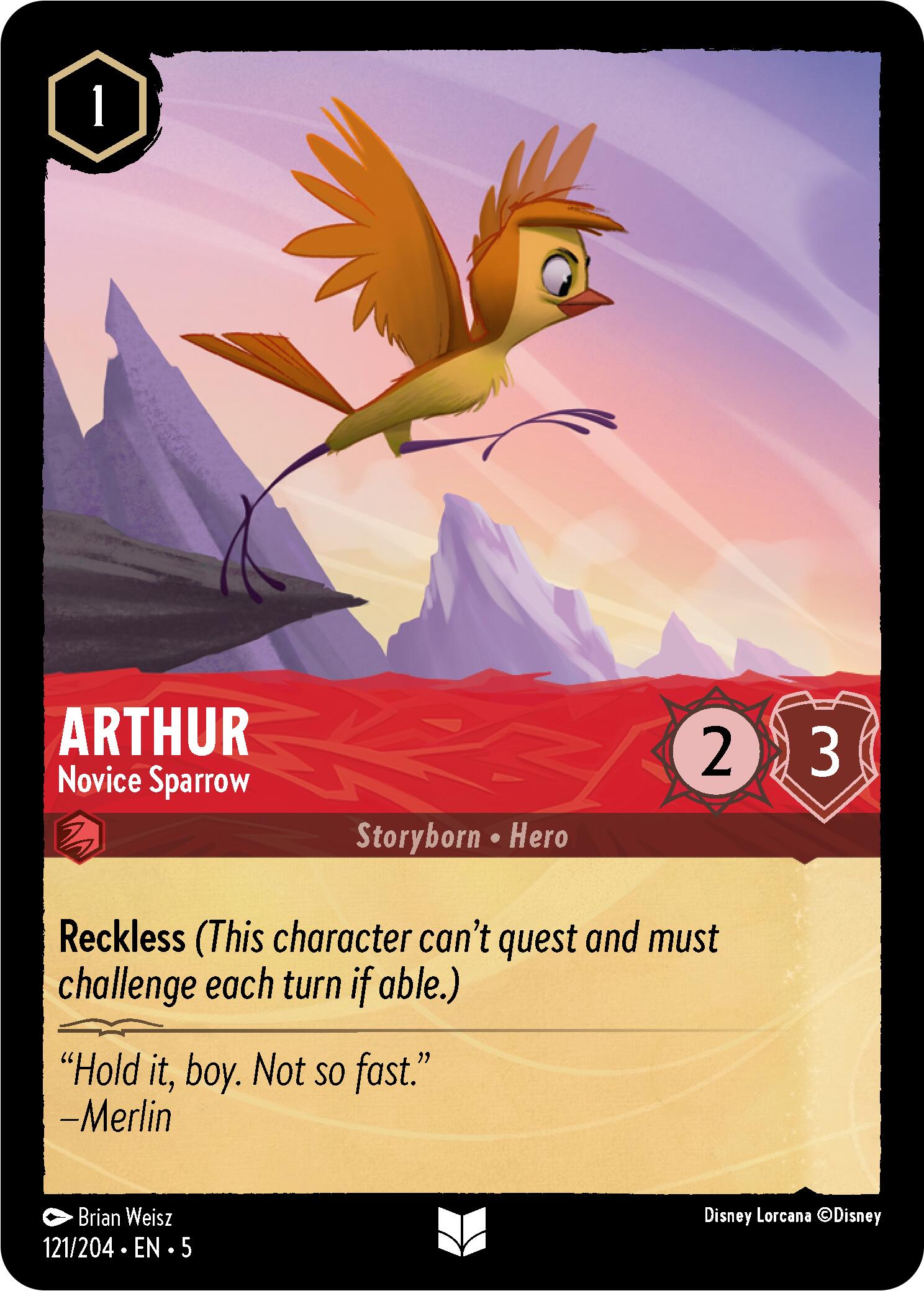 Arthur - Novice Sparrow (121/204) [Shimmering Skies] | Galaxy Games LLC