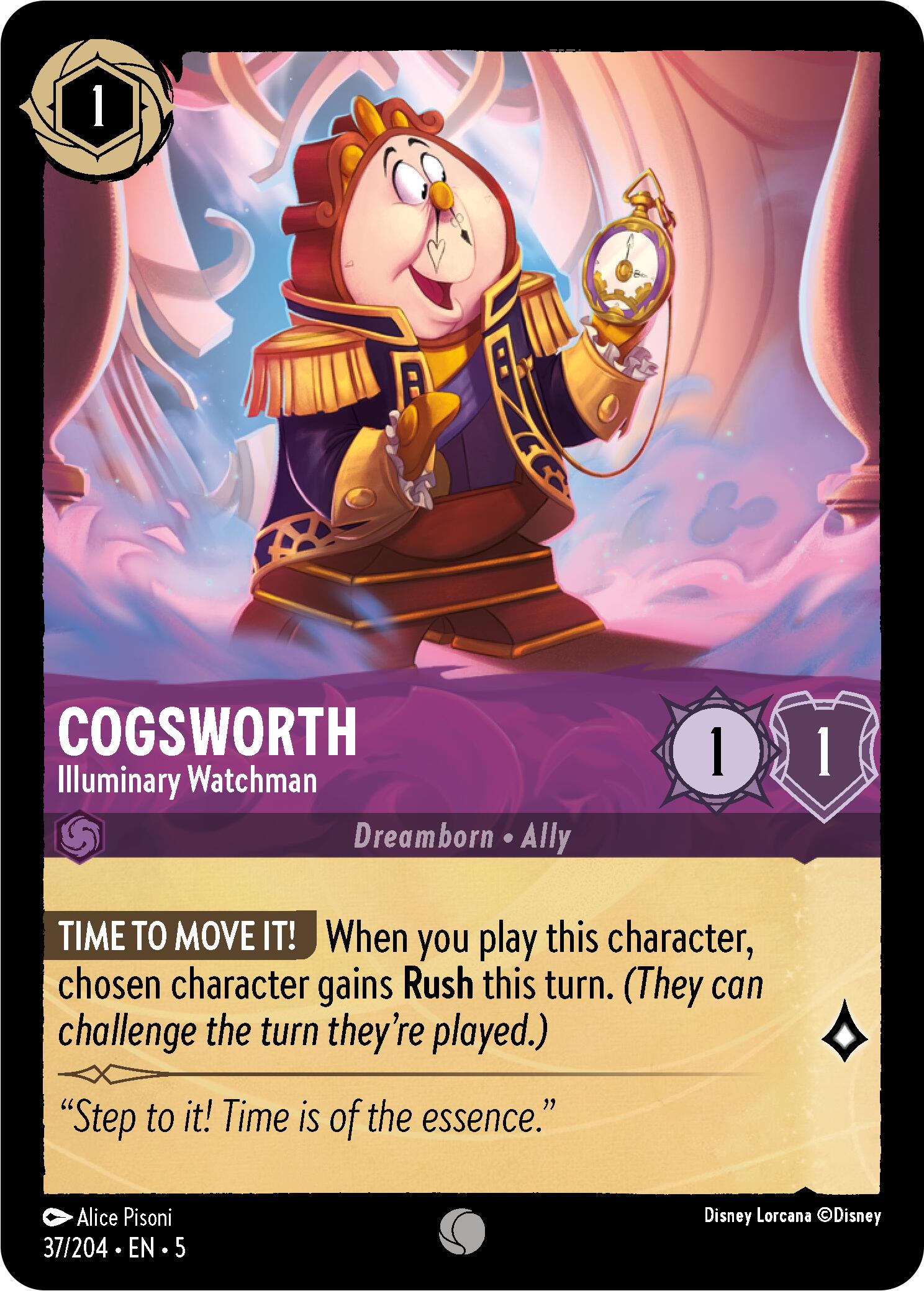 Cogsworth - Illuminary Watchman (37/204) [Shimmering Skies] | Galaxy Games LLC