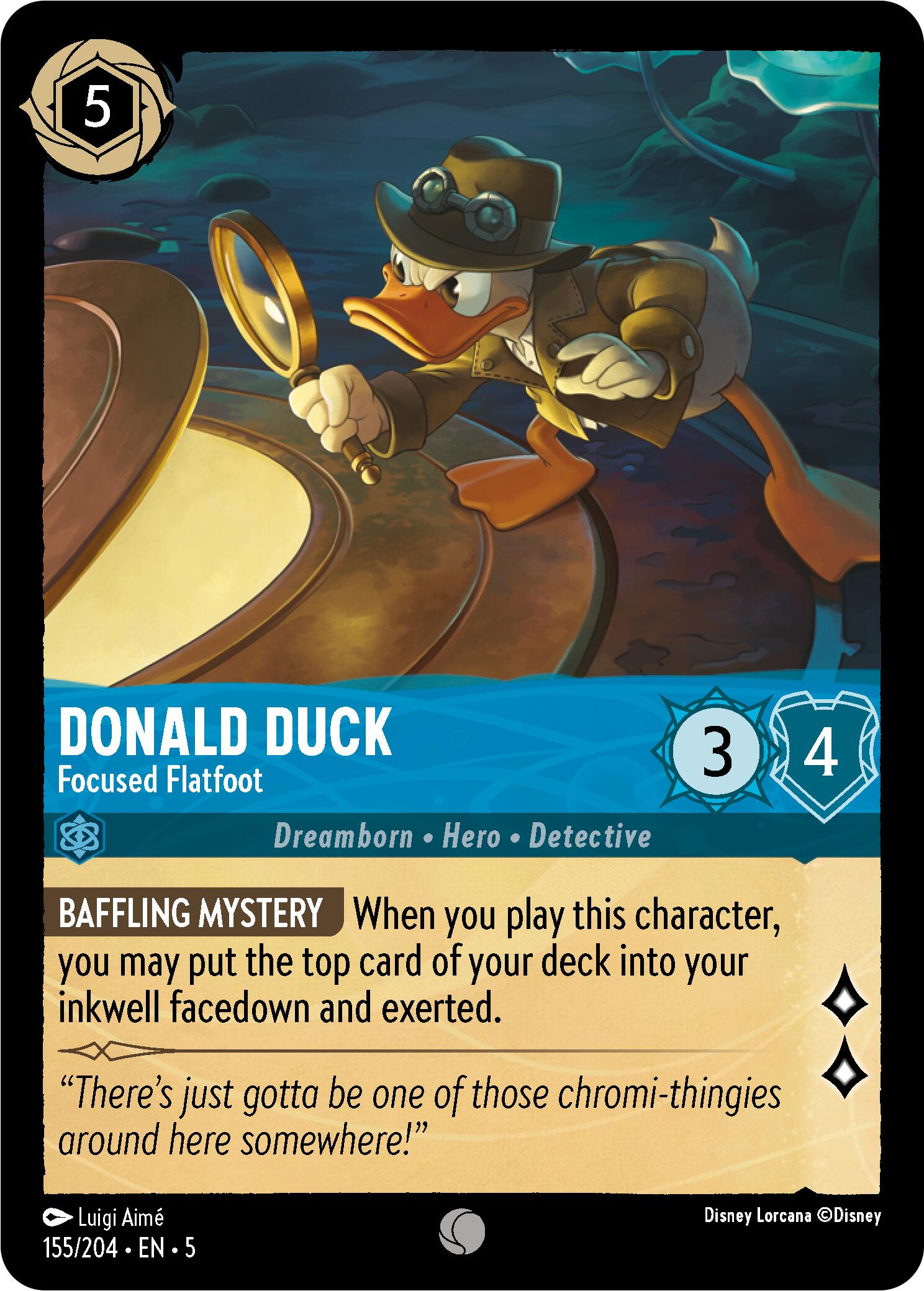 Donald Duck - Focused Flatfoot (155/204) [Shimmering Skies] | Galaxy Games LLC