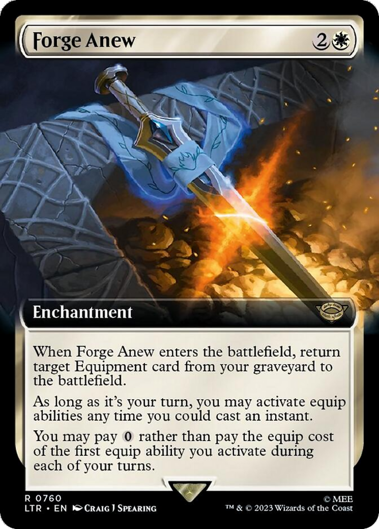 Forge Anew (Extended Art) (Surge Foil) [The Lord of the Rings: Tales of Middle-Earth] | Galaxy Games LLC
