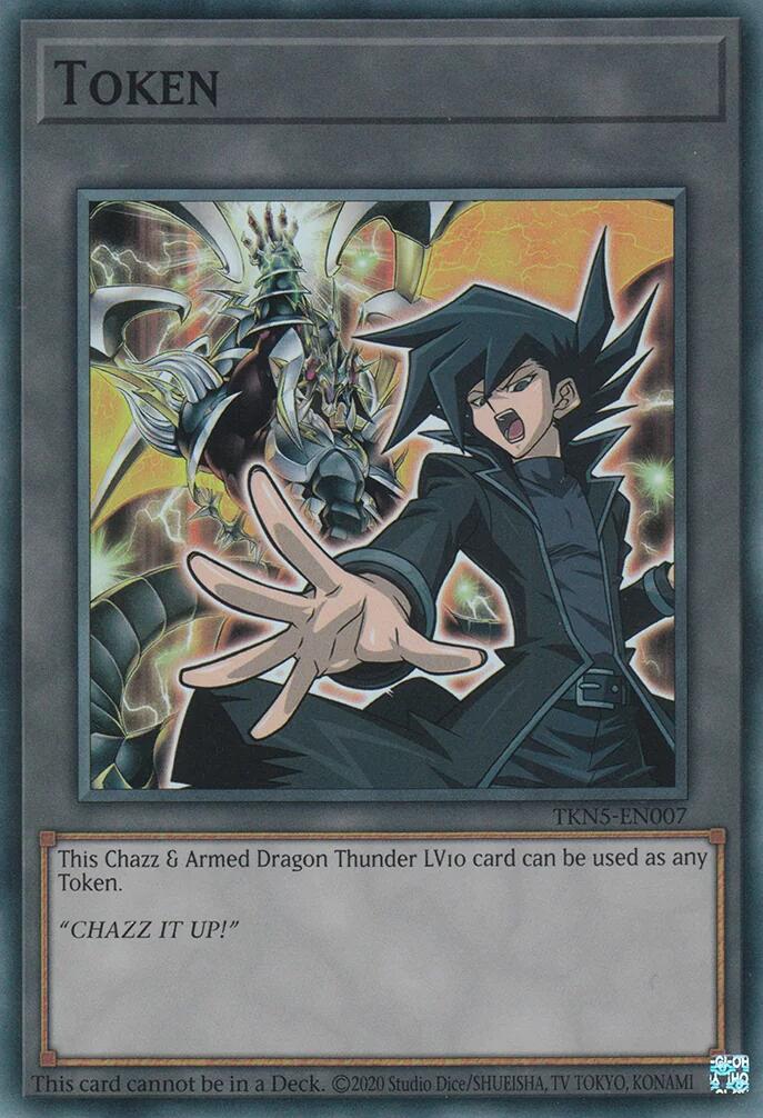 Token: Chazz & Armed Dragon Thunder LV10 [TKN5-EN007] Super Rare | Galaxy Games LLC