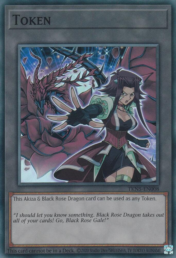 Token: Akiza & Black Rose Dragon [TKN5-EN008] Super Rare | Galaxy Games LLC