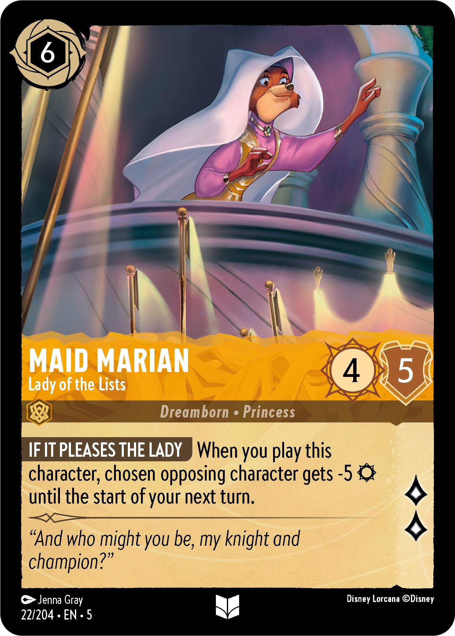 Maid Marian - Lady of the Lists (22/204) [Shimmering Skies] | Galaxy Games LLC