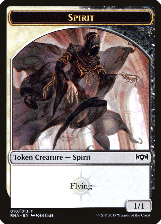 Bat // Spirit (010) Double-Sided Token [Ravnica Allegiance Guild Kit Tokens] | Galaxy Games LLC