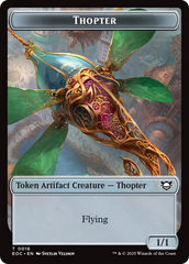 Thopter // Gnome Double-Sided Token [Edge of Eternities Commander Tokens] | Galaxy Games LLC