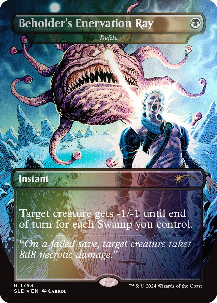 Beholder's Enervation Ray - Defile (Rainbow Foil) [Secret Lair Drop Series] | Galaxy Games LLC
