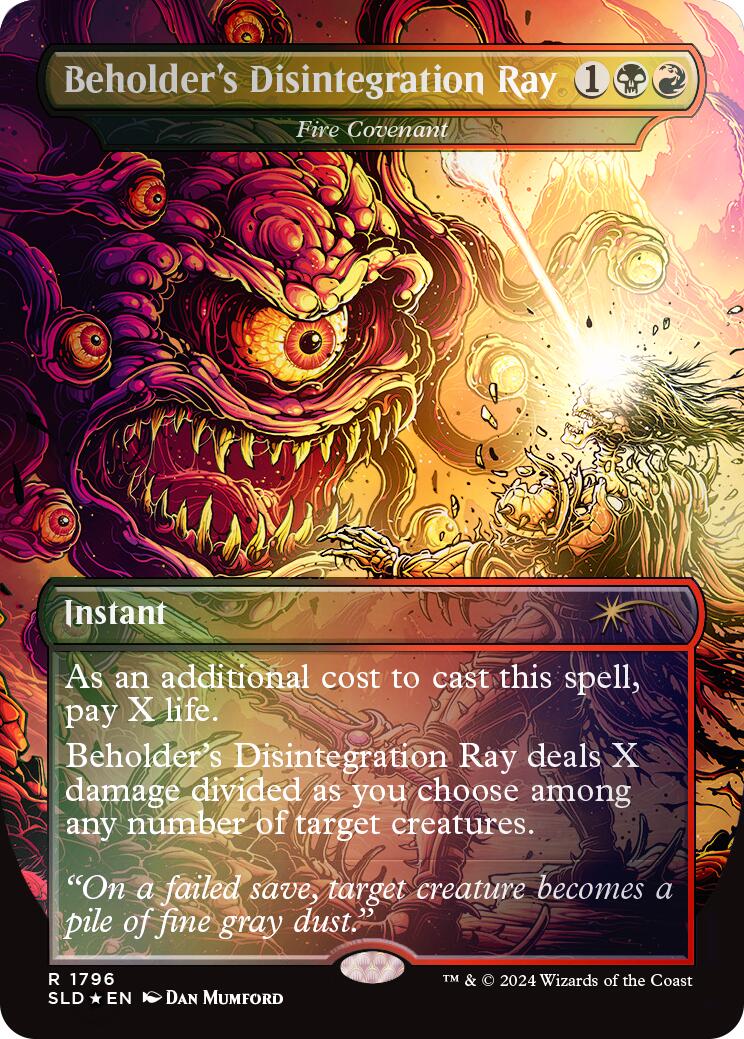 Beholder's Disintegration Ray - Fire Covenant (Rainbow Foil) [Secret Lair Drop Series] | Galaxy Games LLC