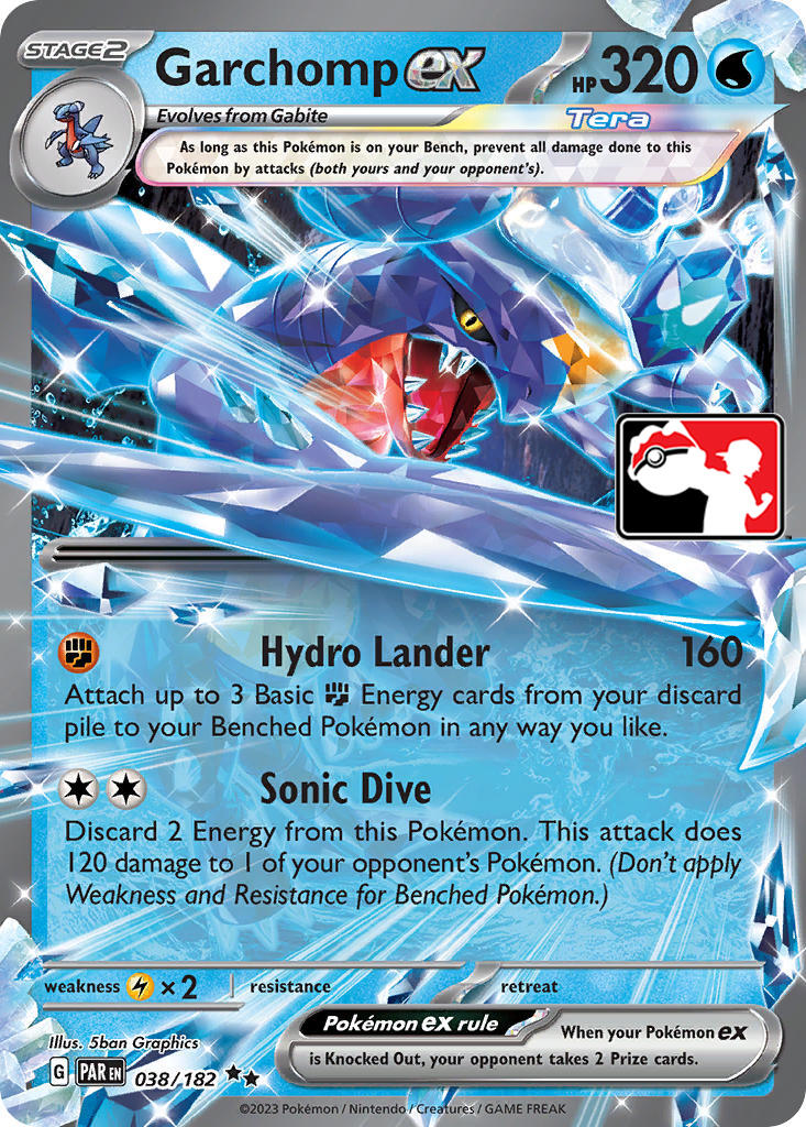 Garchomp ex (038/182) [Prize Pack Series Five] | Galaxy Games LLC