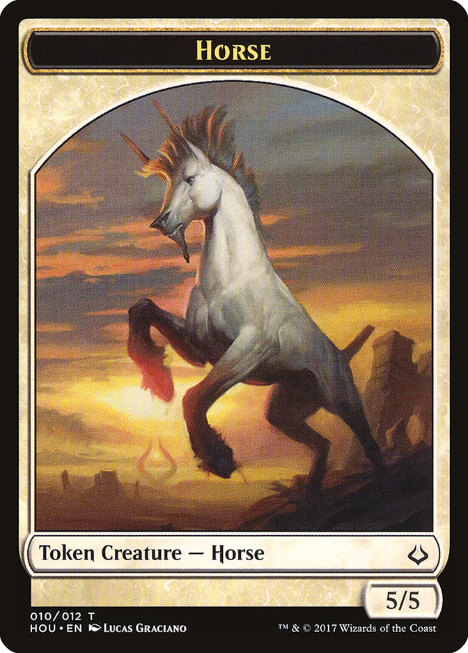 Adorned Pouncer // Horse Double-Sided Token [Hour of Devastation Tokens] | Galaxy Games LLC