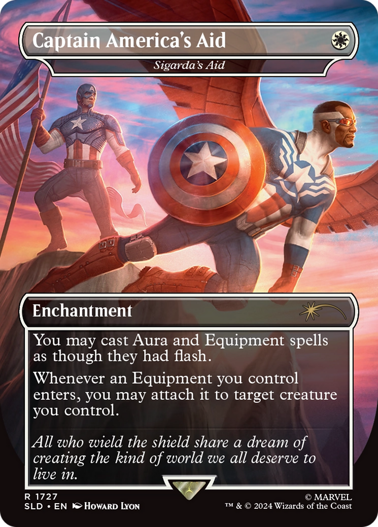 Captain America's Aid - Sigarda's Aid (Rainbow Foil) [Secret Lair Drop Series] | Galaxy Games LLC