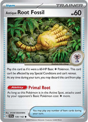 Antique Root Fossil (130/142) [Scarlet & Violet: Stellar Crown] | Galaxy Games LLC