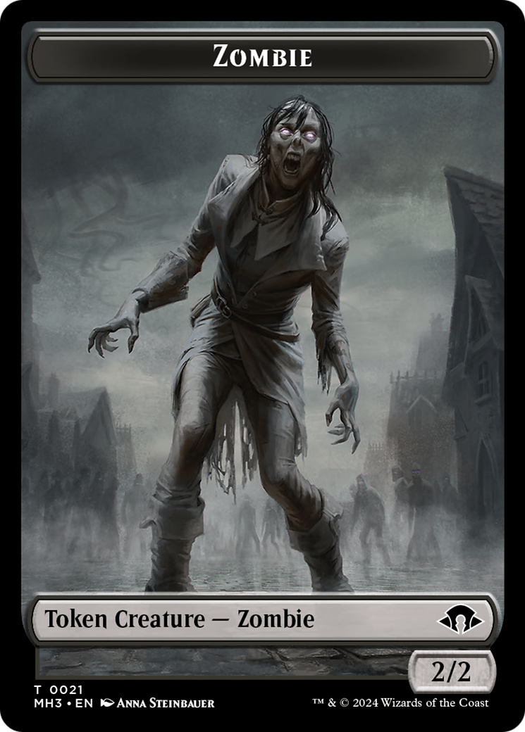 Zombie // Energy Reserve Double-Sided Token [Modern Horizons 3 Tokens] | Galaxy Games LLC