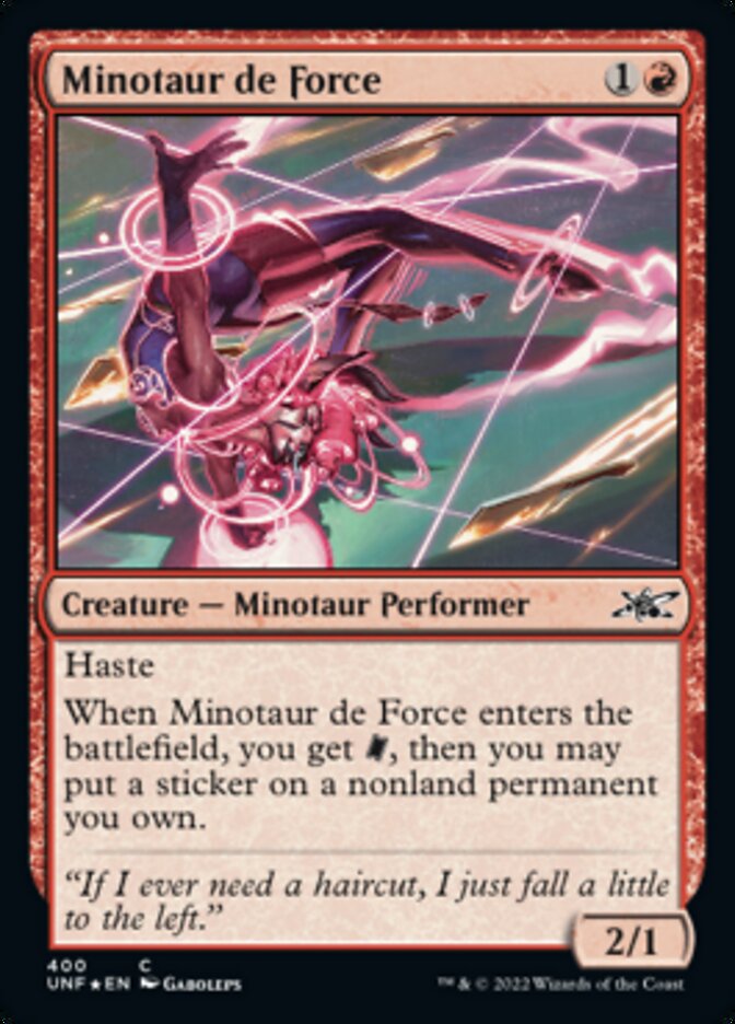 Minotaur de Force (Galaxy Foil) [Unfinity] | Galaxy Games LLC