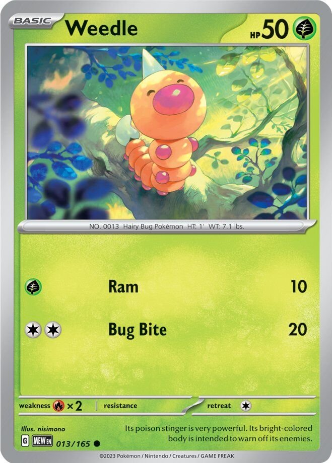 Weedle (013/165) [Scarlet & Violet 151] | Galaxy Games LLC