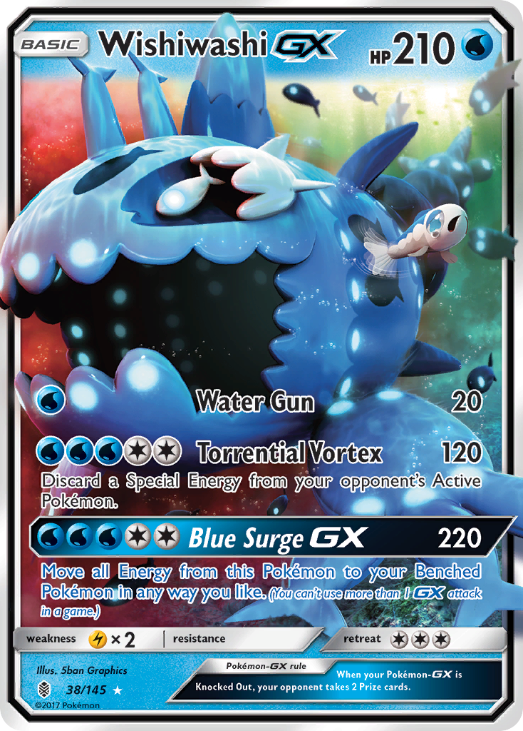 Wishiwashi GX (38/145) [Sun & Moon: Guardians Rising] | Galaxy Games LLC