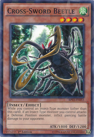 Cross-Sword Beetle [BP03-EN053] Shatterfoil Rare | Galaxy Games LLC