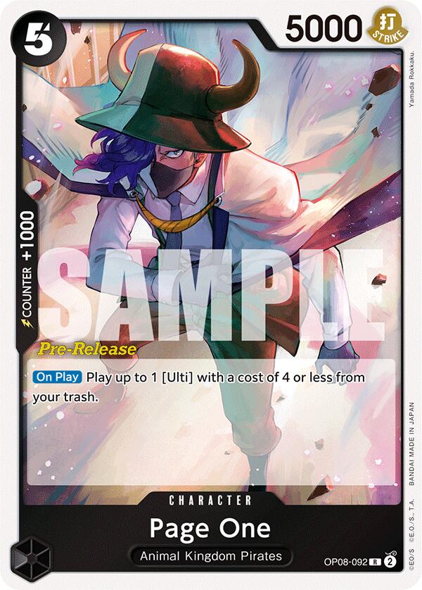 Page One [Two Legends Pre-Release Cards] | Galaxy Games LLC