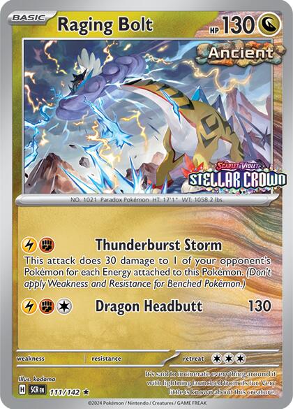 Raging Bolt (111/142) (Cosmo Holo - Best Buy Exclusive) [Miscellaneous Cards] | Galaxy Games LLC