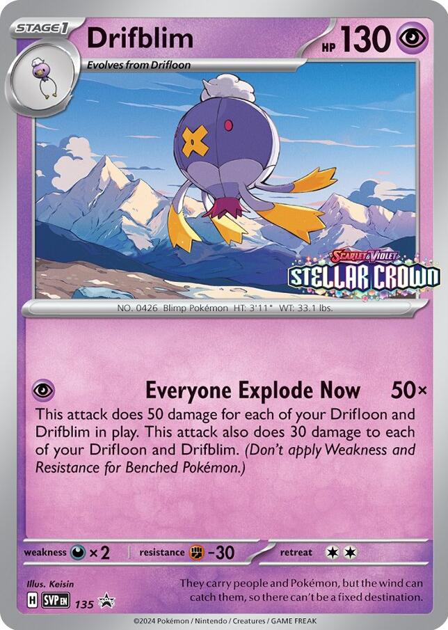 Drifblim (SVP135) [Scarlet & Violet: Black Star Promos] | Galaxy Games LLC