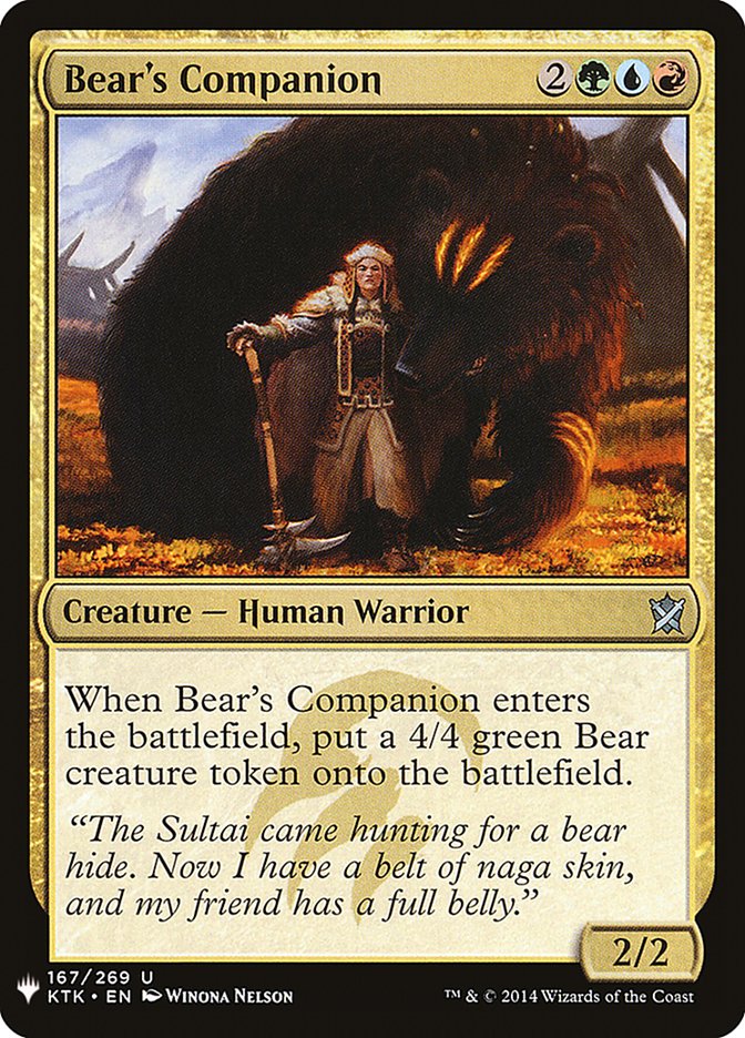 Bear's Companion [Mystery Booster] | Galaxy Games LLC