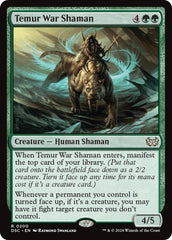 Temur War Shaman [Duskmourn: House of Horror Commander] | Galaxy Games LLC