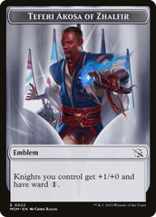 Treasure (21) // Teferi Akosa of Zhalfir Emblem Double-Sided Token [March of the Machine Tokens] | Galaxy Games LLC