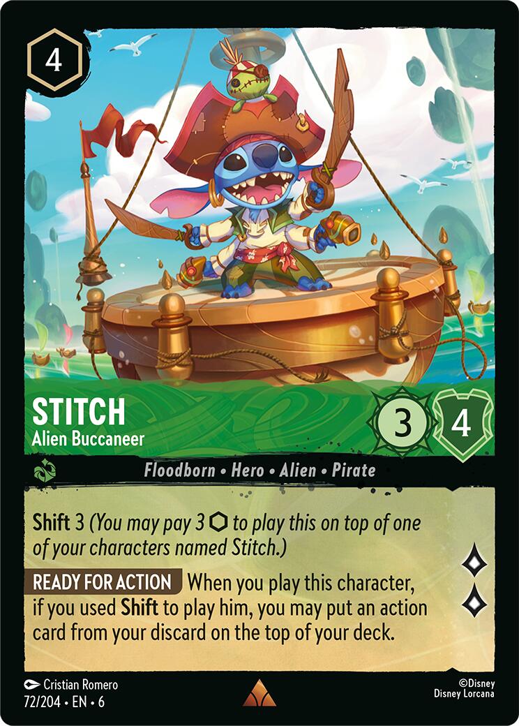 Stitch - Alien Buccaneer (72/204) [Azurite Sea] | Galaxy Games LLC