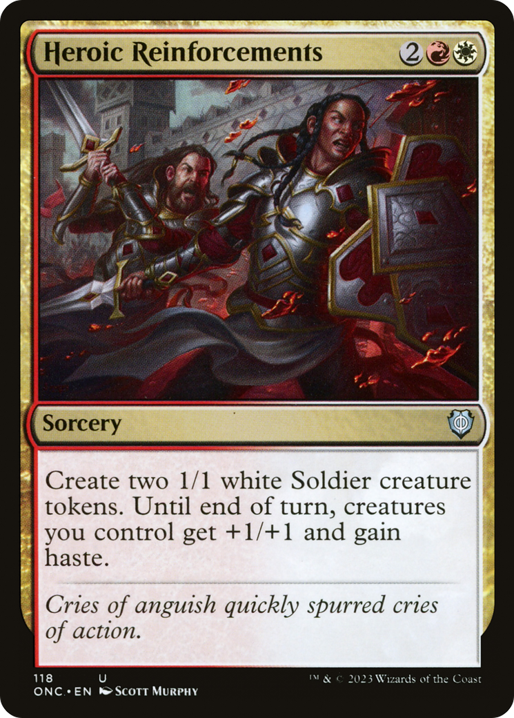 Heroic Reinforcements [Phyrexia: All Will Be One Commander] | Galaxy Games LLC